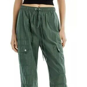 Cinq à Sept $295 Nitsan Parachute Cargo Jogger Pants Green Size Large
